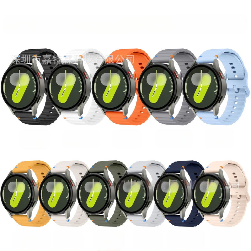 Za Samsung watch765 Wavy Stitch 20mm silikonski remen za sat Huawei 22mm silikonski remen za zglob s kopčom u boji