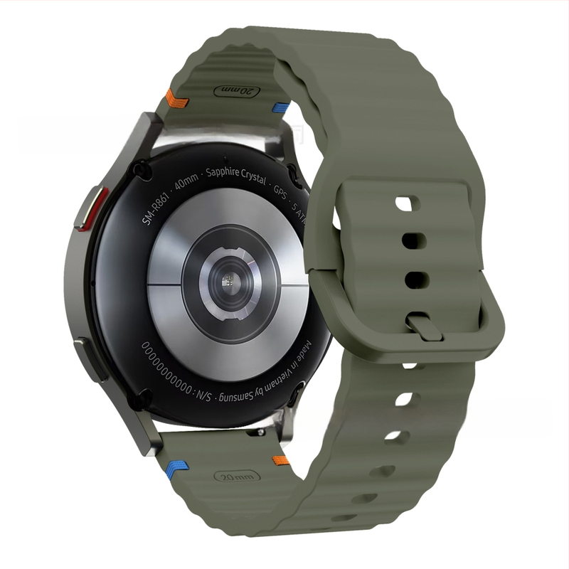 Za Samsung watch765 Wavy Stitch 20mm silikonski remen za sat Huawei 22mm silikonski remen za zglob s kopčom u boji