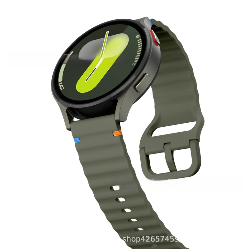 Za Samsung watch765 Wavy Stitch 20mm silikonski remen za sat Huawei 22mm silikonski remen za zglob s kopčom u boji