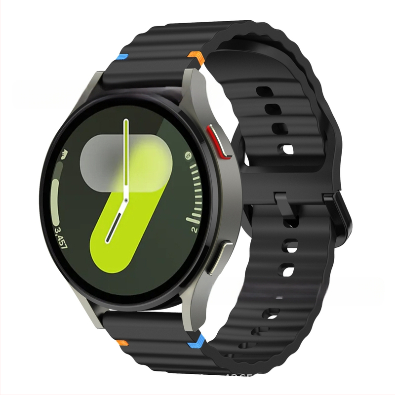 Za Samsung watch765 Wavy Stitch 20mm silikonski remen za sat Huawei 22mm silikonski remen za zglob s kopčom u boji