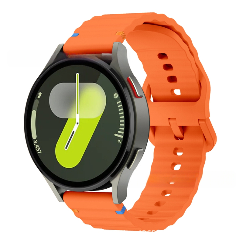 Za Samsung watch765 Wavy Stitch 20mm silikonski remen za sat Huawei 22mm silikonski remen za zglob s kopčom u boji