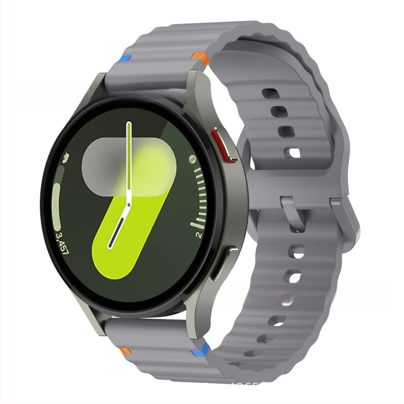 Za Samsung watch765 Wavy Stitch 20mm silikonski remen za sat Huawei 22mm silikonski remen za zglob s kopčom u boji
