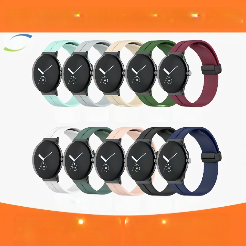 Sobib Google Watch Pixel 2 kellale, ühevärviline, magnetiline kokkupandav pandlaga rihm, Google Watch rihm vabaaja spordile