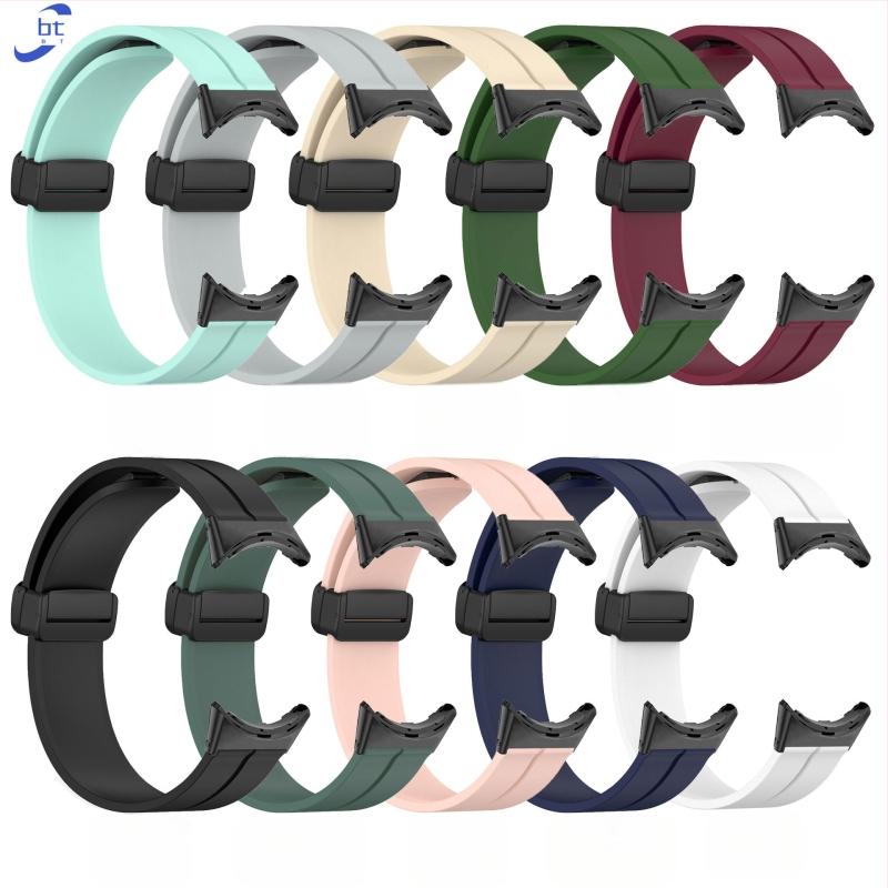 Sobib Google Watch Pixel 2 kellale, ühevärviline, magnetiline kokkupandav pandlaga rihm, Google Watch rihm vabaaja spordile