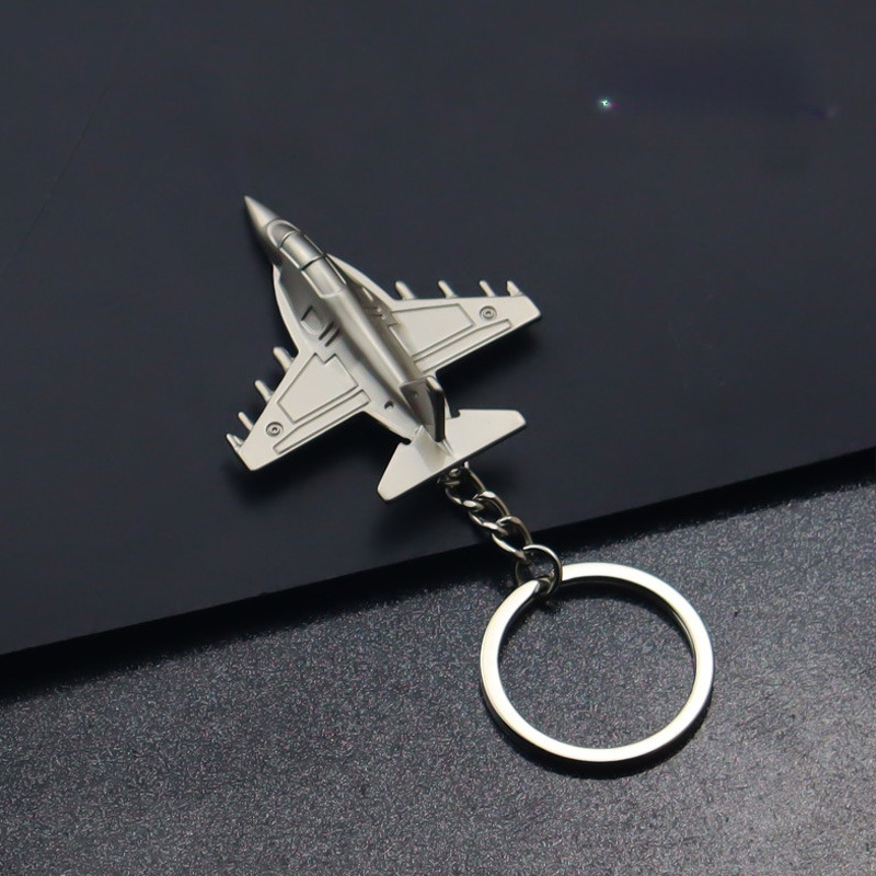 Pilnmetāla iznīcinātāja atslēgu piekariņš 3D modeļa lidmašīnas atslēgas kulons aviācijas mazai dāvanai bez koriģējošas izgatavošanas