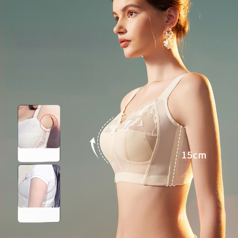 Νέα γυναικεία εσώρουχα χωρίς δαχτυλίδια, εξαιρετικά λεπτό σουτιέν με μεγάλο στήθος και μικρό ρυθμιζόμενο σουτιέν για κορίτσια