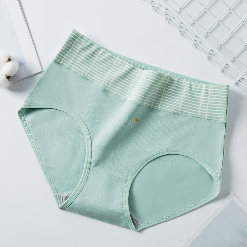 Piiriülene suur suurus 10A klassi antibakteriaalne aluspesu tüdrukutele, trükitud Euroopa ja Ameerika kõrge vöökohaga, kõhu kontrolli all hoidmiseks, paksudele tüdrukutele, õmblusteta puhas puuvill