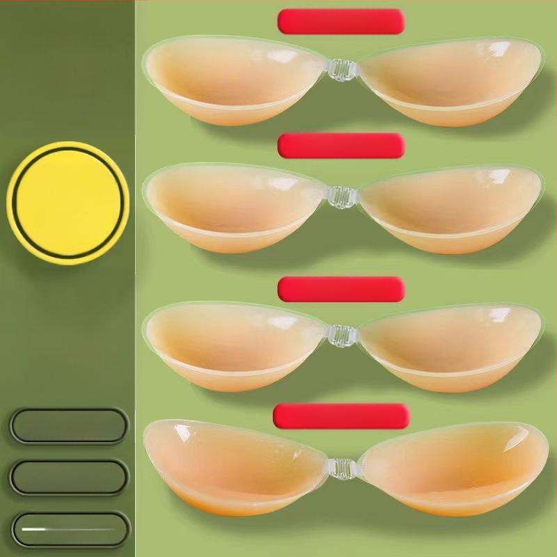 Αόρατο Σουτιέν Σιλικόνης, Πυκνό, Αδιάβροχο, Στράπλες, Ειδικό Νυφικό Εσώρουχο, Σέξι Push-Up, Αδιάβροχη Εφαρμογή