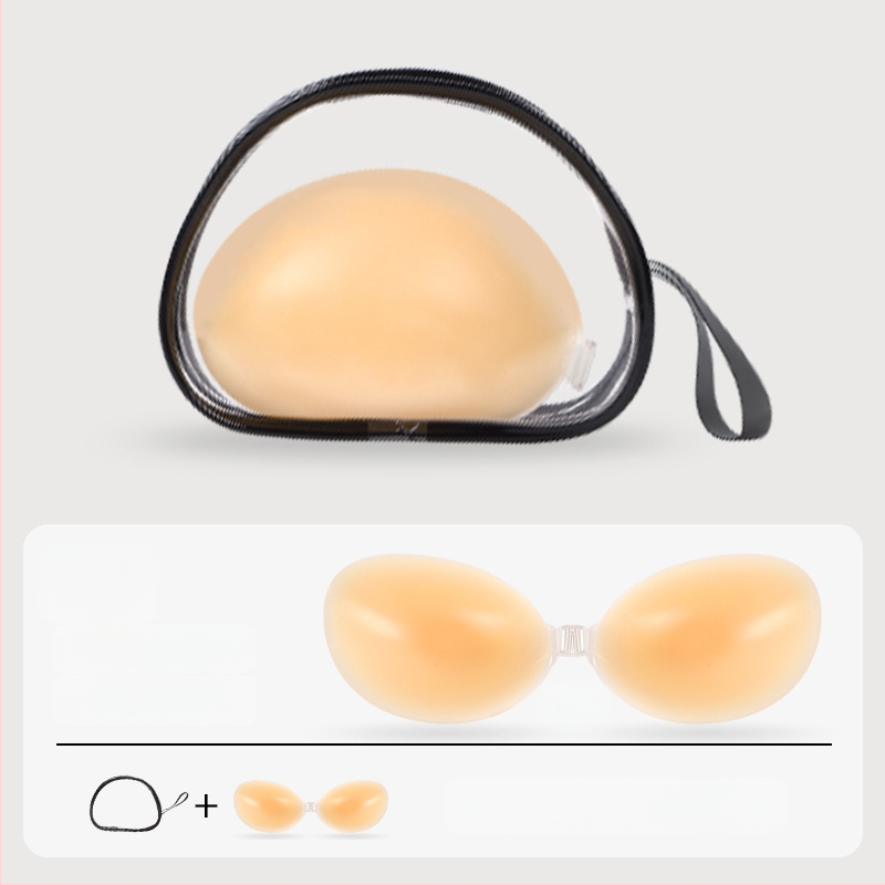 Αόρατο Σουτιέν Σιλικόνης, Πυκνό, Αδιάβροχο, Στράπλες, Ειδικό Νυφικό Εσώρουχο, Σέξι Push-Up, Αδιάβροχη Εφαρμογή