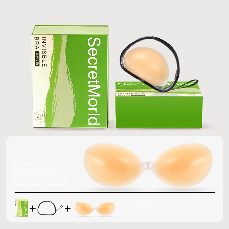 Αόρατο Σουτιέν Σιλικόνης, Πυκνό, Αδιάβροχο, Στράπλες, Ειδικό Νυφικό Εσώρουχο, Σέξι Push-Up, Αδιάβροχη Εφαρμογή