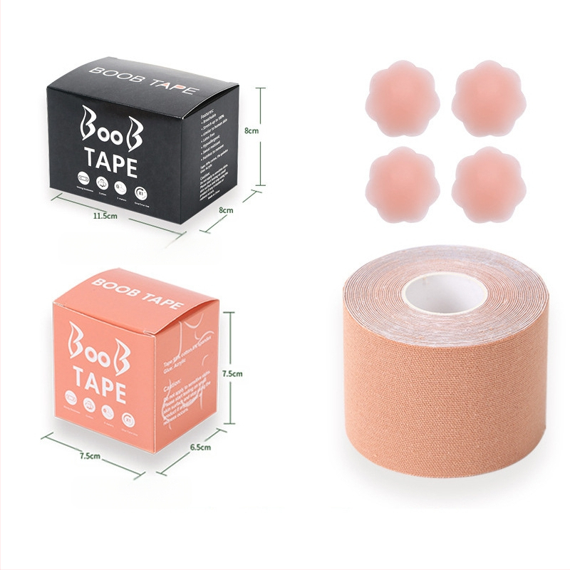 Többfunkciós láthatatlan mellemelő kötés, mellkasi rugalmas szövet viselési módszer szalag, Amazon