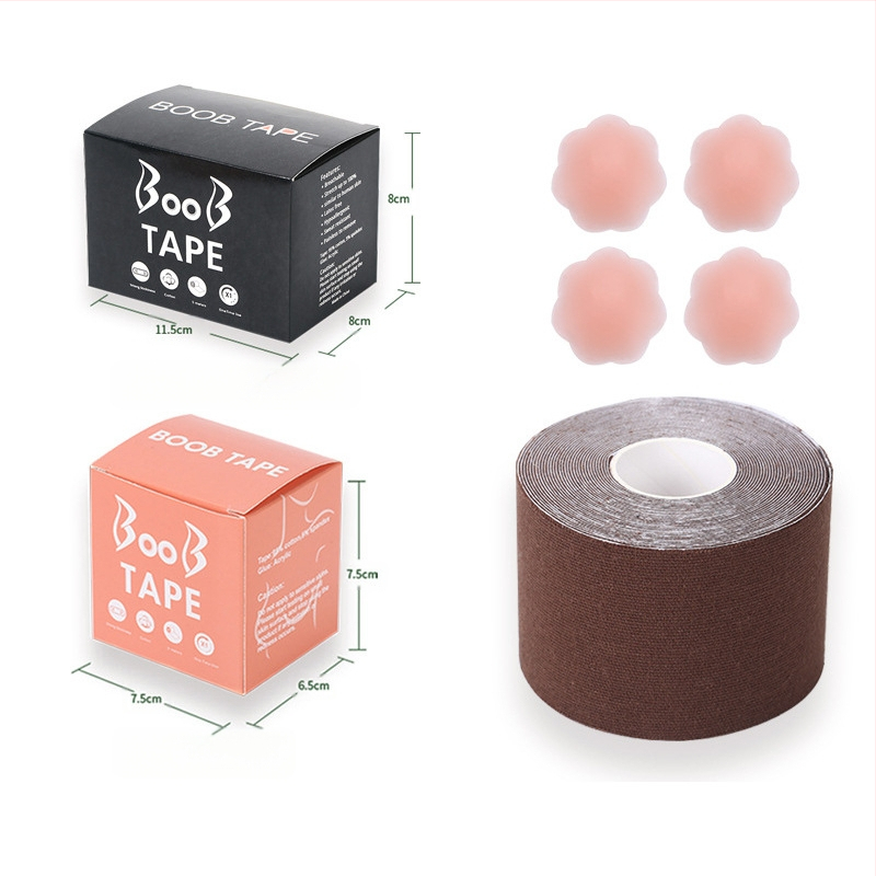 Többfunkciós láthatatlan mellemelő kötés, mellkasi rugalmas szövet viselési módszer szalag, Amazon