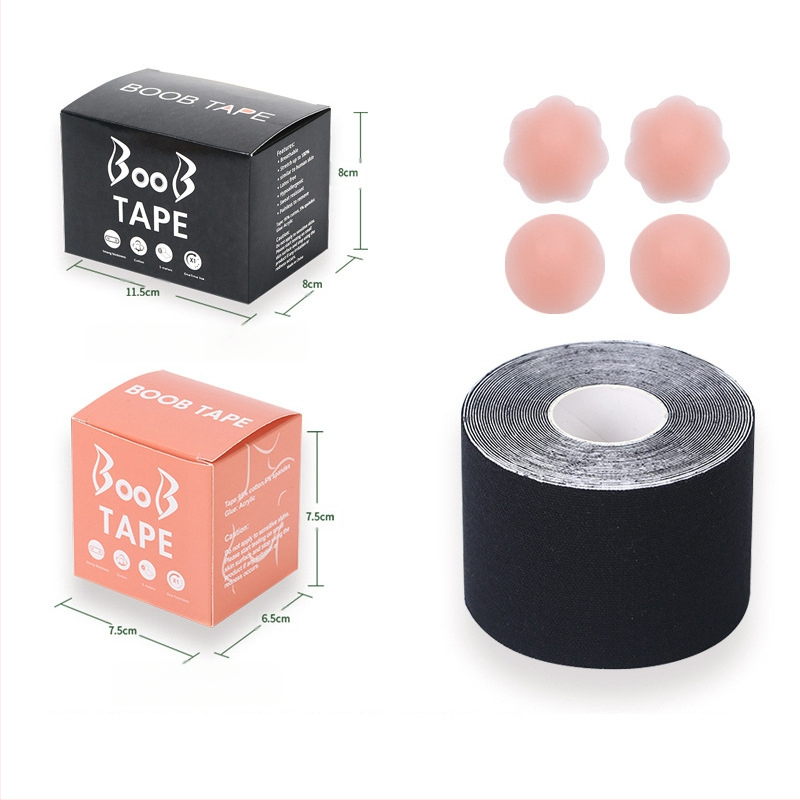 Többfunkciós láthatatlan mellemelő kötés, mellkasi rugalmas szövet viselési módszer szalag, Amazon