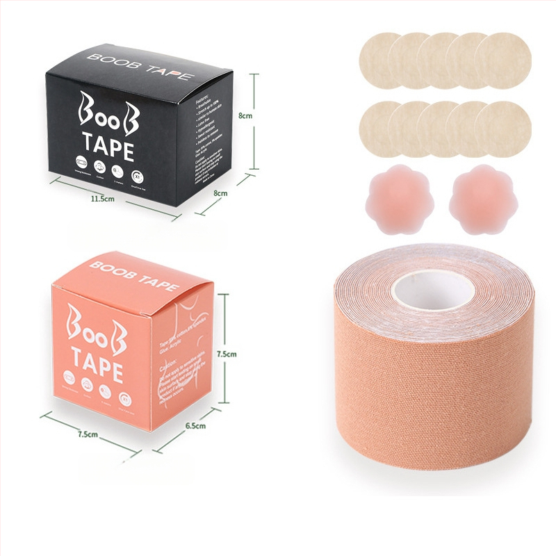 Többfunkciós láthatatlan mellemelő kötés, mellkasi rugalmas szövet viselési módszer szalag, Amazon