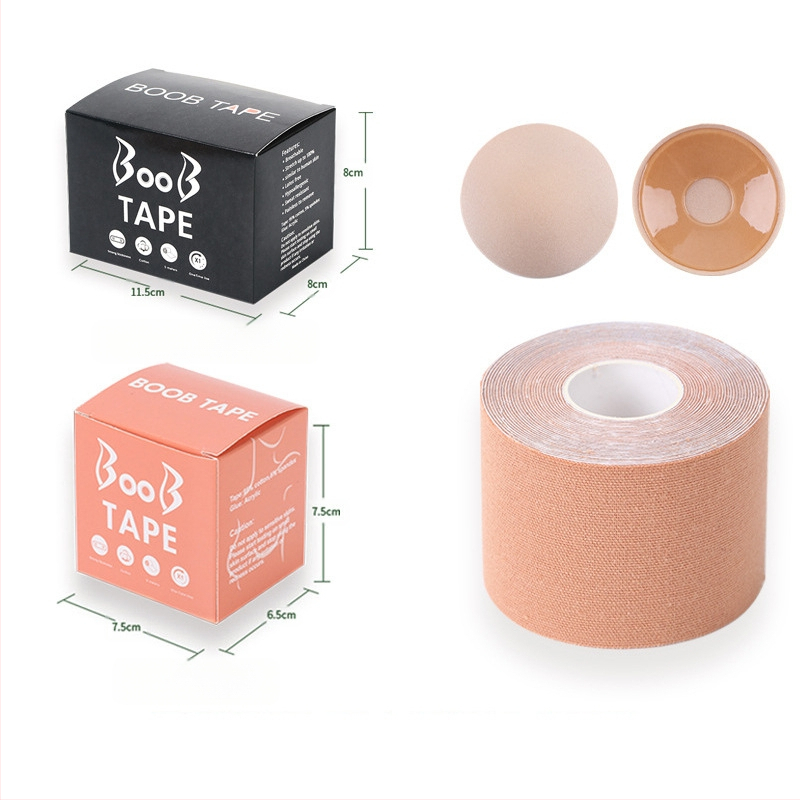 Többfunkciós láthatatlan mellemelő kötés, mellkasi rugalmas szövet viselési módszer szalag, Amazon