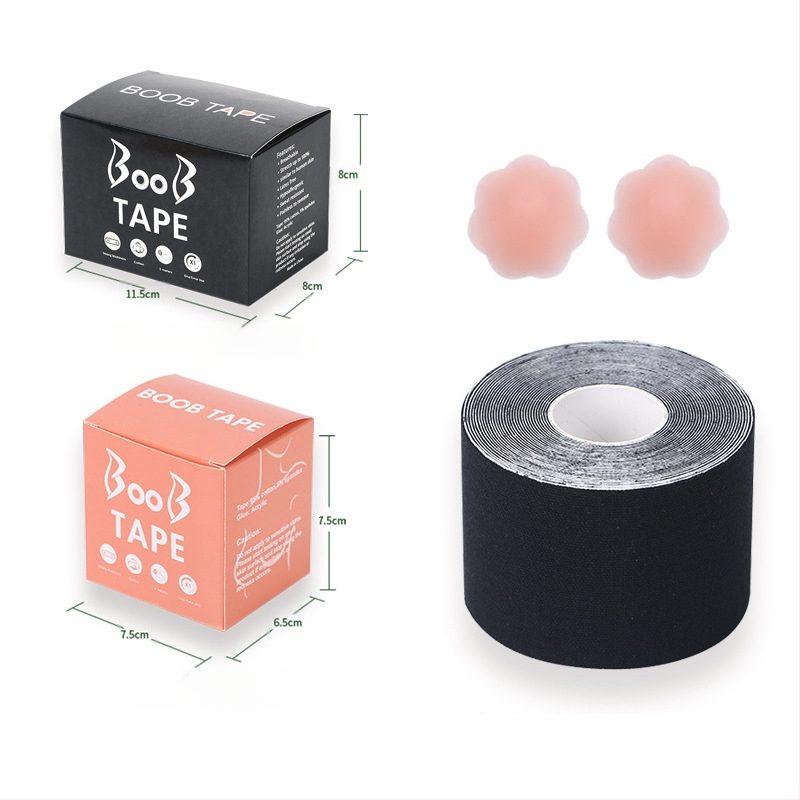 Többfunkciós láthatatlan mellemelő kötés, mellkasi rugalmas szövet viselési módszer szalag, Amazon