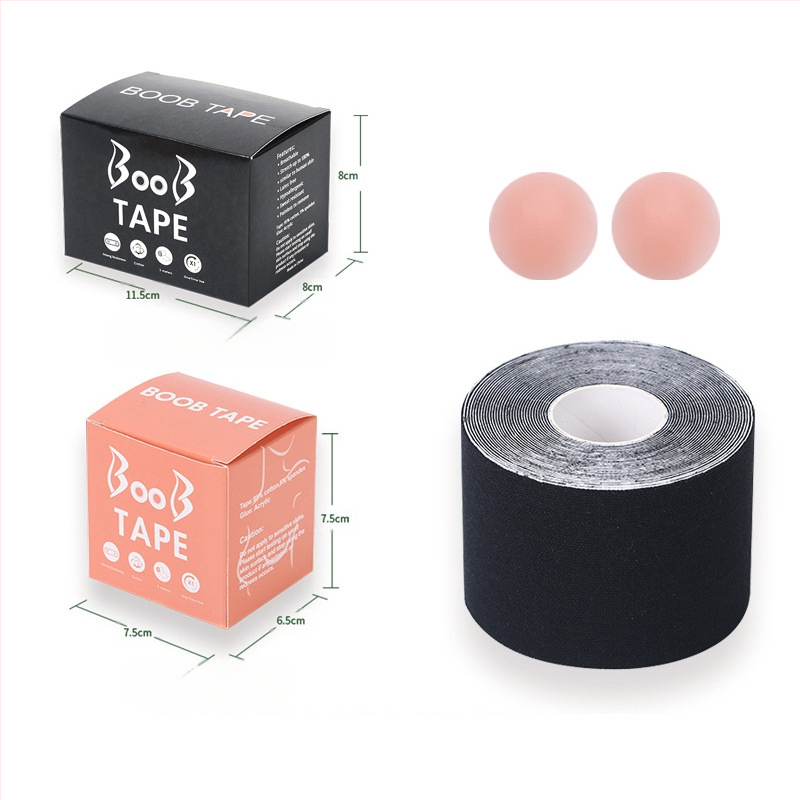 Többfunkciós láthatatlan mellemelő kötés, mellkasi rugalmas szövet viselési módszer szalag, Amazon