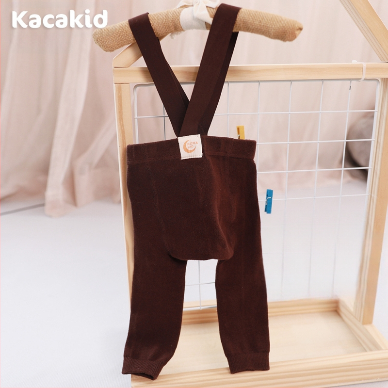 Prísny výber jarných a jesenných detských pančuchových nohavíc s vysokým pásom, chráničov brucha, popruhových nohavíc, jednofarebných legín