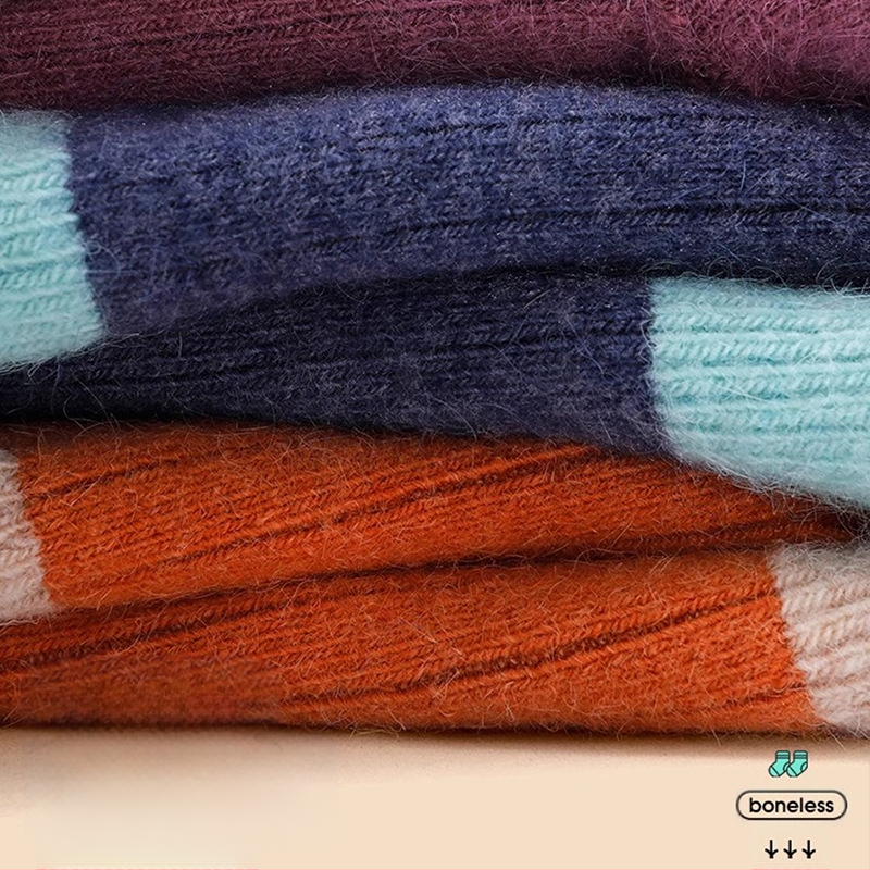 Șosete de cașmir pentru copii, șosete de iarnă îngroșate și calde pentru băieți și fete, șosete cu blană de iepure căptușite cu fleece, șosete pentru copii, șosete de lână pentru bebeluși, toamna și iarna