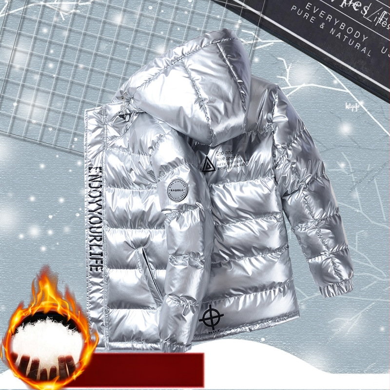 Dječji kaput s pamučnom podstavom 2023. novi, svijetli, debeli, topli, s kapuljačom, pamučno podstavljeni kaput za djecu srednje i velike veličine, modni brend