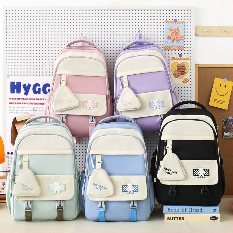 2024. aasta uus suure mahutavusega vabaaja seljakott selgroo kaitseks keskkooliõpilastele, vähendab õpilase koolikoti koormust, moodne Korea stiilis seljakott