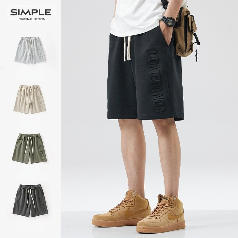 Hansca2024 Ljetne nove teške sportske kratke hlače za muškarce, široke, moderne, ležerne, košarkaške, crne, petčetvrtinske hlače za muškarce