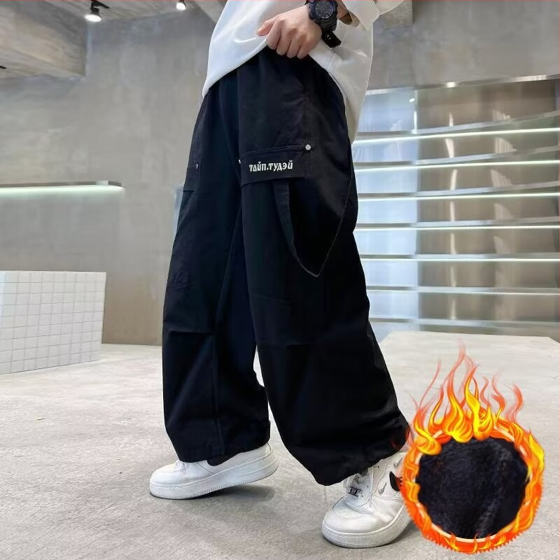 Salopete pentru copii, pantaloni largi de primăvară și vară, pantaloni casual frumoși din bumbac 2025, pantaloni de primăvară pentru copii de mărime medie și mare, subțiri