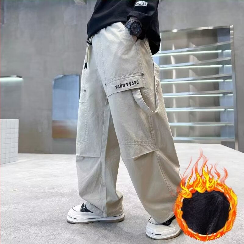 Salopete pentru copii, pantaloni largi de primăvară și vară, pantaloni casual frumoși din bumbac 2025, pantaloni de primăvară pentru copii de mărime medie și mare, subțiri