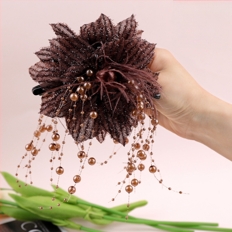 Ryškios žvaigždės upė ~ Honkongo vėjas, šviečiančios gėlės, griebtuvas, temperamentas, ryklių segtukas, tinklas, raudonplaukių plaukų demonstravimas, plaukų gėlė, plaukų aksesuarai