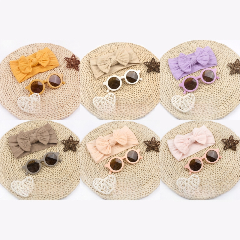 2 kom. europske i američke nove dječje trake za kosu, naočale, odijelo za bebe, široka žakard kapuljača, dječja najlonska traka za kosu s mašnom