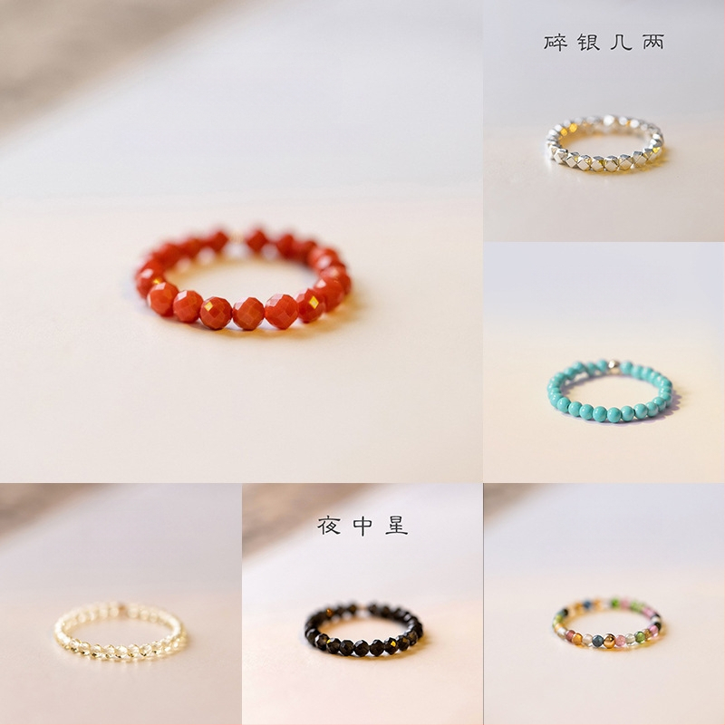 Ασημένιο δαχτυλίδι 925 με φυσικό κρύσταλλο που δεν ξεθωριάζει, γυναικείο ρετρό κομψό τυρκουάζ δαχτυλίδι χονδρικής για γυναίκες