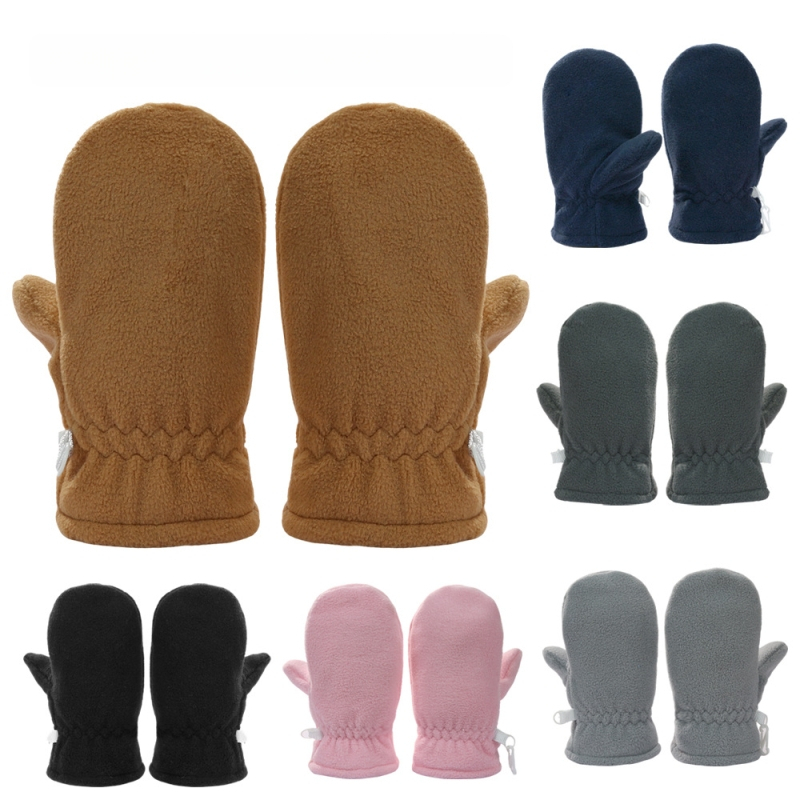 Uued piiriülesed lastekindad polaarfliisist beebikindad lisavad paksud ühevärvilised beebikindad talvekindad