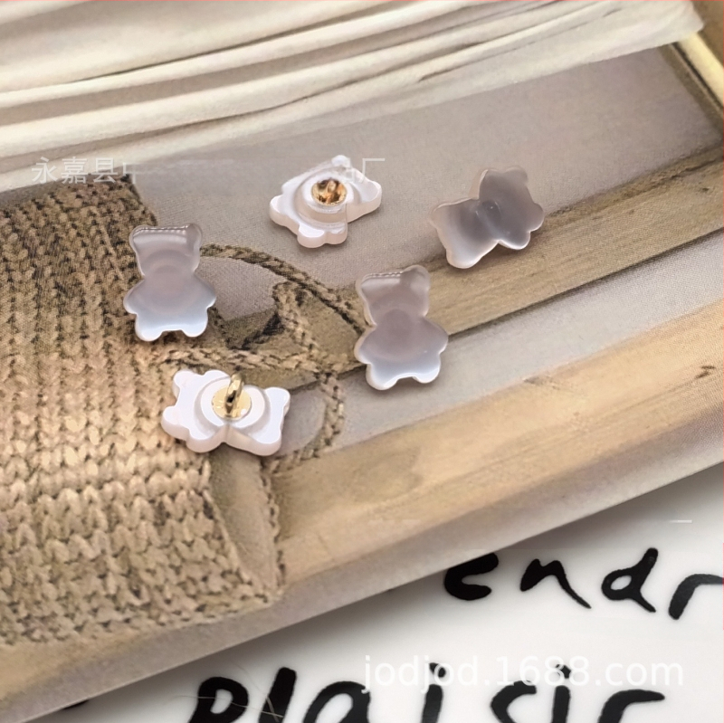 Mielas meškiuko sagų dervos metalo kombinacijos sagų švarkas megztinis megztinis paltas drabužių sagų galvos apdangalų dekoravimas