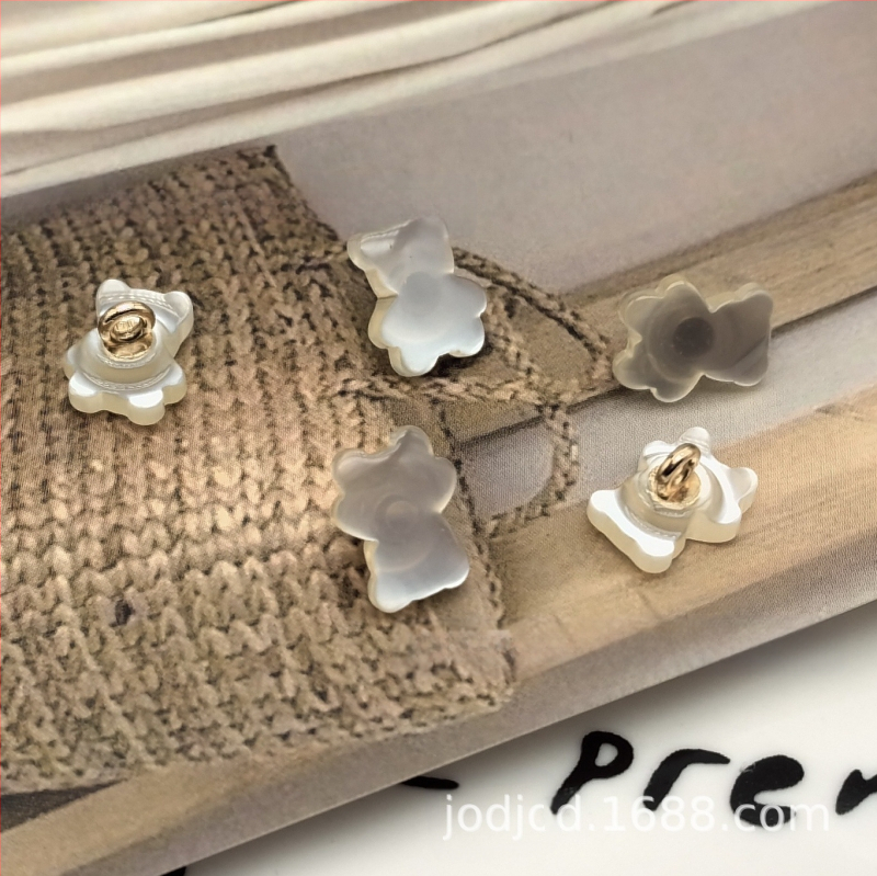 Mielas meškiuko sagų dervos metalo kombinacijos sagų švarkas megztinis megztinis paltas drabužių sagų galvos apdangalų dekoravimas