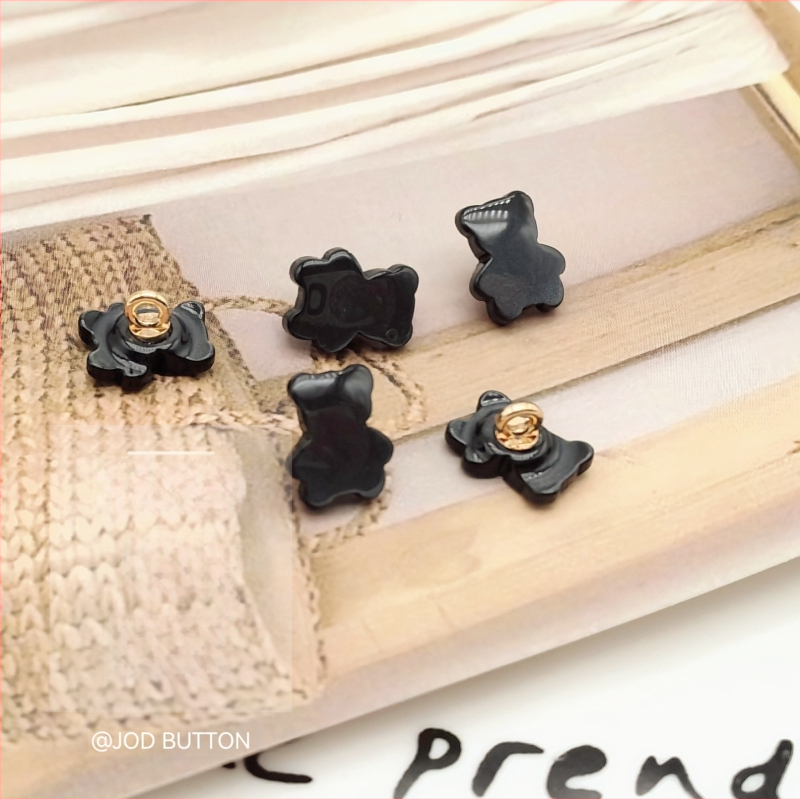 Mielas meškiuko sagų dervos metalo kombinacijos sagų švarkas megztinis megztinis paltas drabužių sagų galvos apdangalų dekoravimas