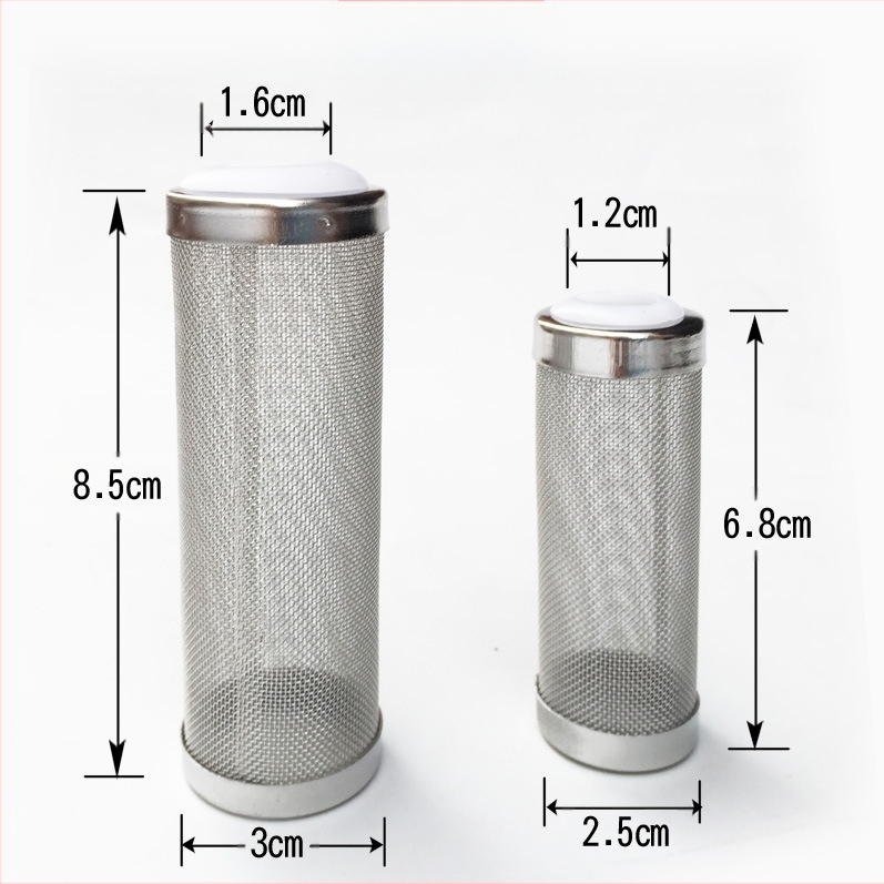 Roostevabast terasest vee sisselaskeava kaitseümbris kalapaagi akvaariumi filterfiltri tünnifiltri ekraan vee sisselaskeava kate kristallkrevetivõrk