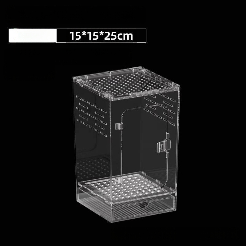 Акрилна интегрирана кутия за хранене, против изтичане на вода, катерене за домашни любимци, екологична кутия, паяк, рогата жаба, Shougong, змия, хранене на влечуги