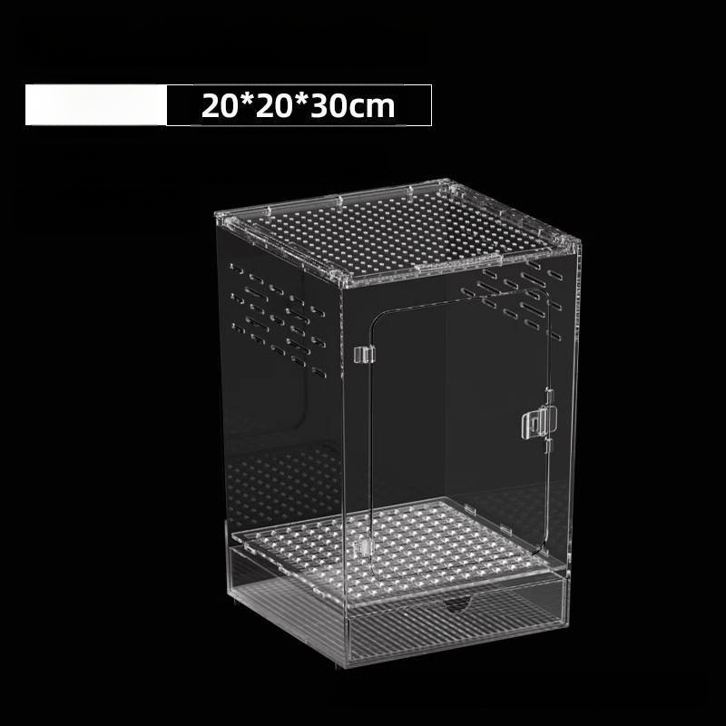 Акрилна интегрирана кутия за хранене, против изтичане на вода, катерене за домашни любимци, екологична кутия, паяк, рогата жаба, Shougong, змия, хранене на влечуги