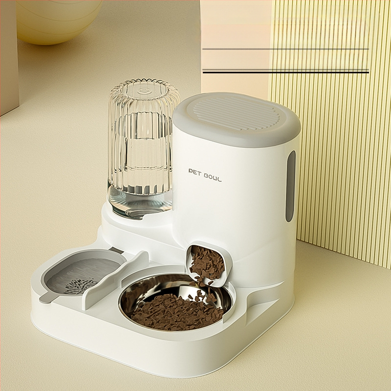 Naminių gyvūnėlių maitinimas ir vandens maitinimas „viskas viename“ vandens dozatorius iš nerūdijančio plieno šunų maisto dubenėlis katėms ryžių dubenėlis maitinimas vanduo geriamasis vanduo naminių gyvūnėlių reikmenys