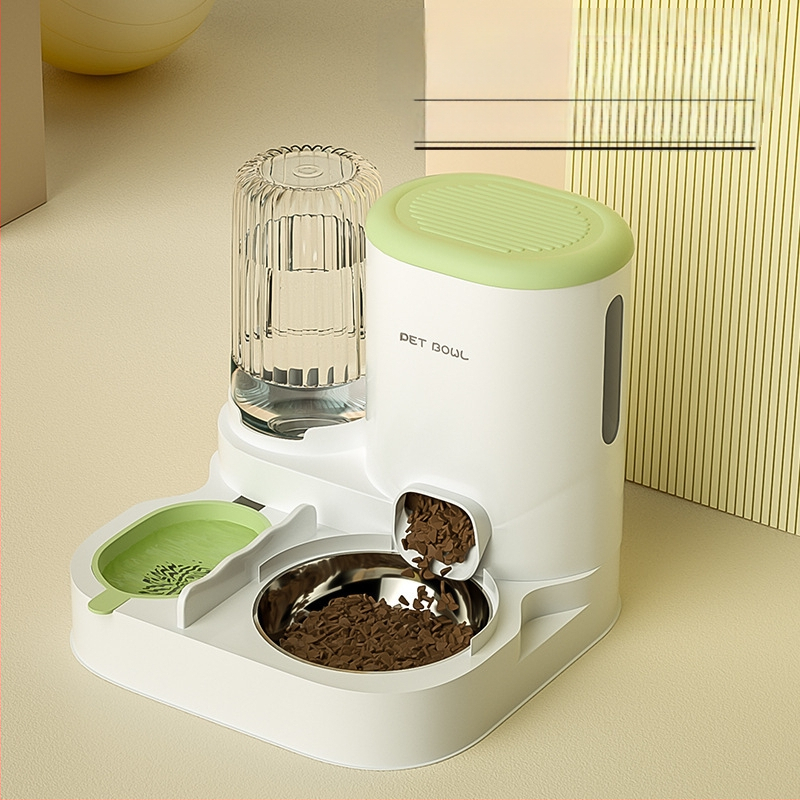 Naminių gyvūnėlių maitinimas ir vandens maitinimas „viskas viename“ vandens dozatorius iš nerūdijančio plieno šunų maisto dubenėlis katėms ryžių dubenėlis maitinimas vanduo geriamasis vanduo naminių gyvūnėlių reikmenys