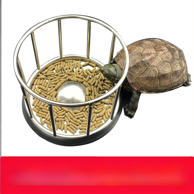 Кутия за хранене на костенурки, хранилка за храна, купа за храна от неръждаема стомана 304, катереща се купа за храна за домашни любимци, предназначена за трансгранично хранене, на склад