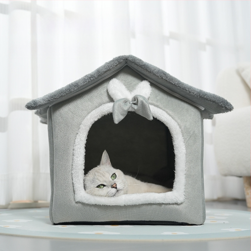 Nuimamas ir plaunamas didelis erdvės naminis katės lizdas spyruoklinis šiltas lizdas katės namelis keturi metų laikai Universalus naminių gyvūnėlių lizdas naminių gyvūnėlių reikmenys