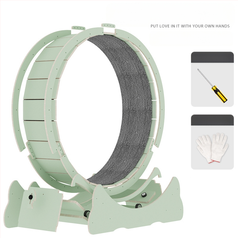 4.0 medžio masyvo spalvos kačių bėgimo takelis, kačių laipiojimo stovas, nutildytas kačių bėgimo ratas, sportiniai fitneso žaislai, skirti savigydai