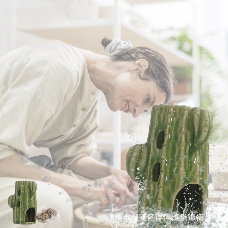 Бутилка за вода с кактус, поилка за хамстер, чайник, керамична скоба, вертикална, златна мечка, холандско прасе, регулируеми материали за озеленяване