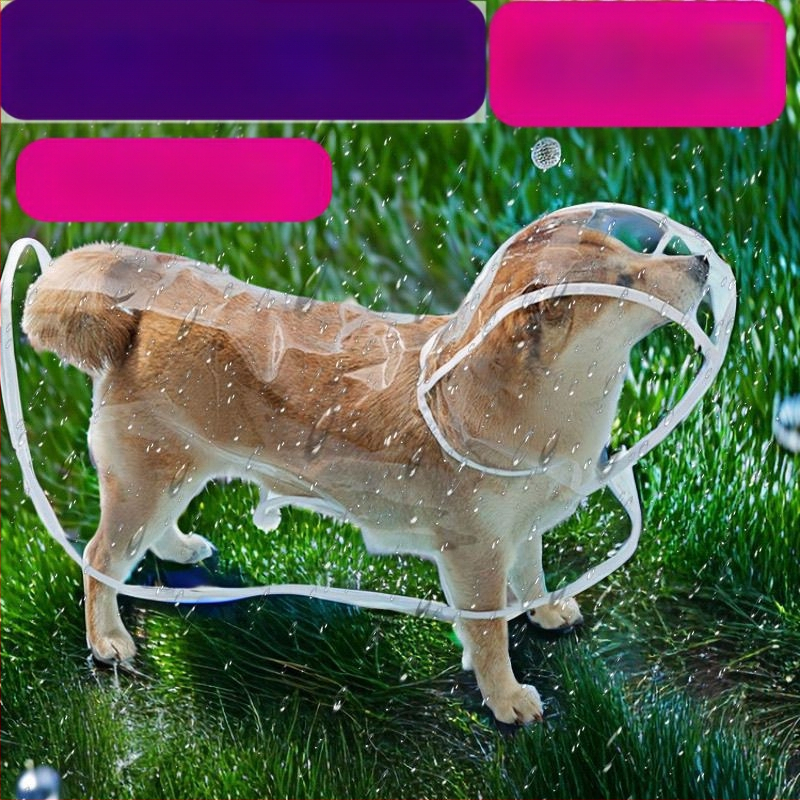 Koera vihmakeep saab välja tõmmata, lemmikloomade õuetarbed, veekindel, vihmakindel, tuulekindel, läbipaistev, kõikehõlmav, kutsikale helkur