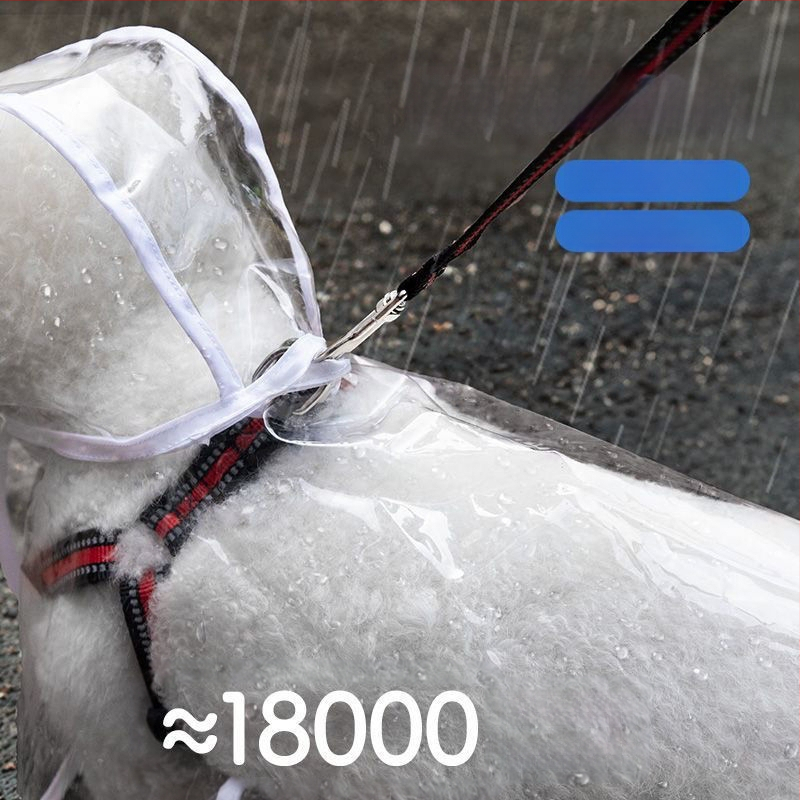 Koera vihmakeep saab välja tõmmata, lemmikloomade õuetarbed, veekindel, vihmakindel, tuulekindel, läbipaistev, kõikehõlmav, kutsikale helkur