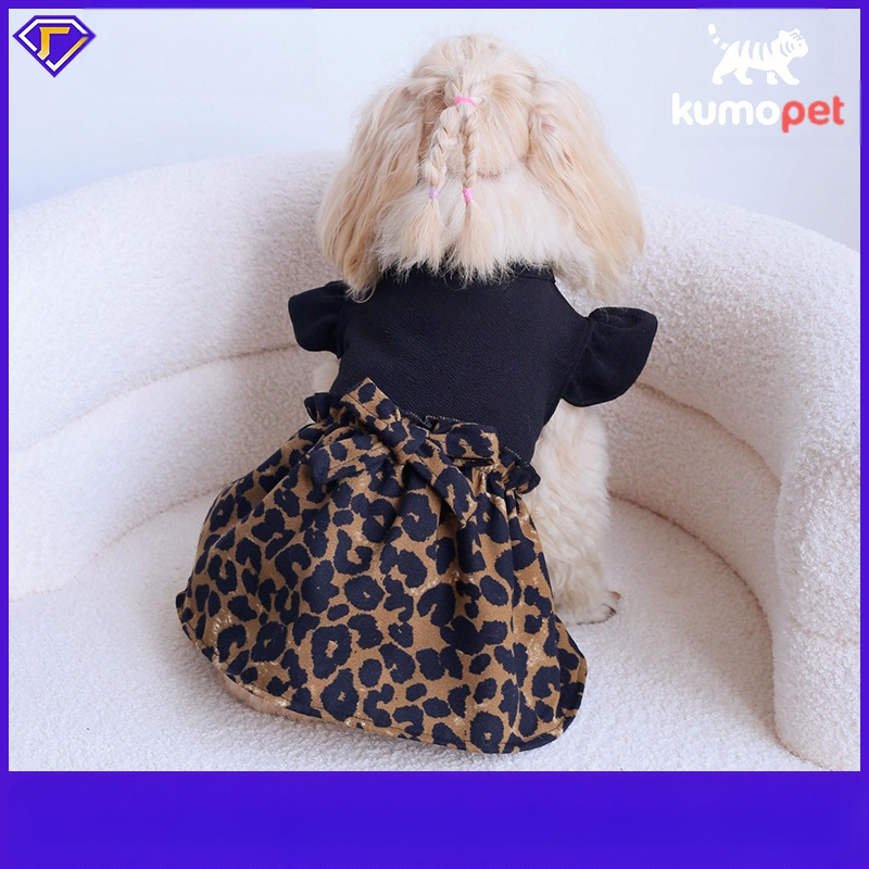 Ühes tükis leopardimustriga pungadega seelik sama lipsuga, mugav ja nahasõbralik, sobib igaks aastaajaks, kassi- ja koerarõivaste allikas tehases