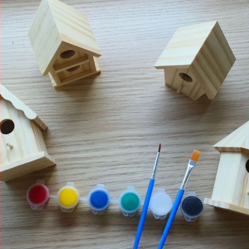 Paukščių namelio lentyna, medinis paukščio lizdas, kiemas, pakabinamas mini kolibrio lizdas, lauko paukščių namelis, paukščių lesyklėlė