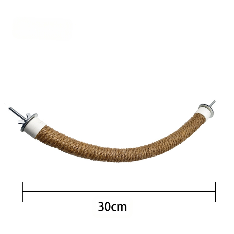 U-образна стойка за птици от сизалово конопено въже, играчка за катерене на птици, папагал, катерене, шлифоване на клюн, шлифоване на нокът, стойка за птици, стълб, аксесоари за клетка за птици