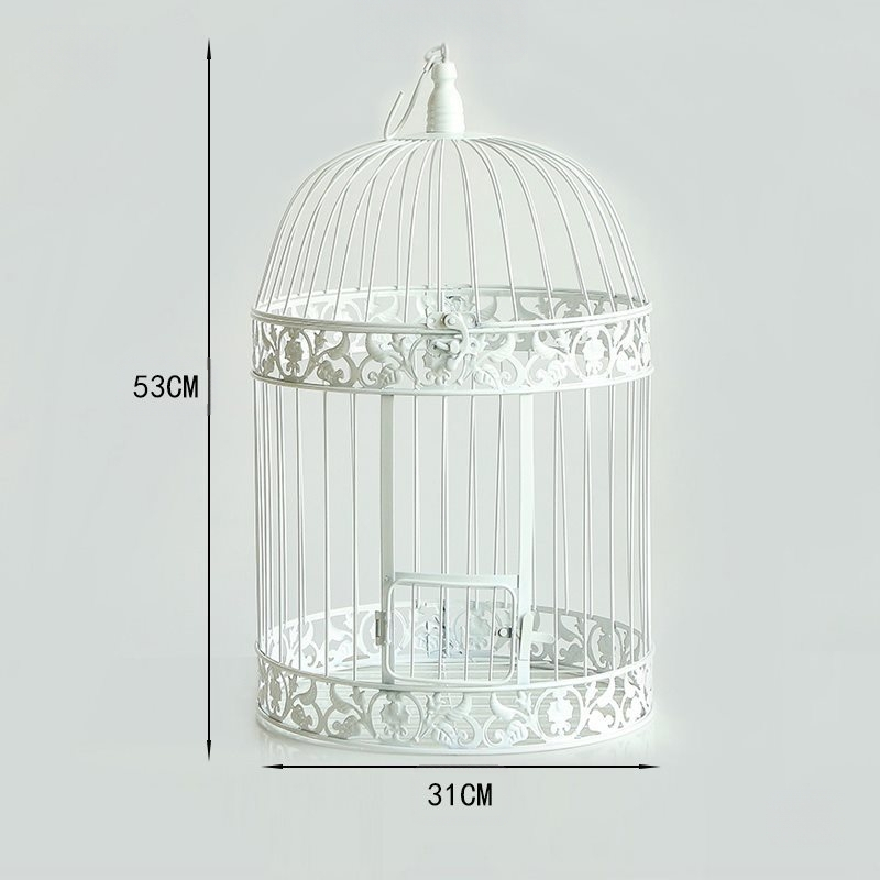 Europietiško stiliaus geležinės dekoracijos, paukščių narvelis, balti langai, fotografija, baldai, rekvizitai, viešbutis, vestuvės, mėsingi, retro stiliaus papuošalai